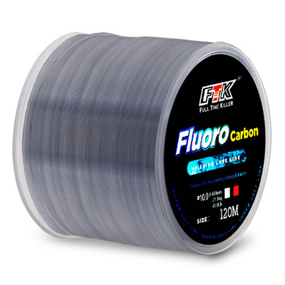 120 M fluoroglekļa pārklājuma makšķerēšanas aukla 0,20 mm-0,60 mm 7,15 LB-45 lB oglekļa šķiedras līdera makšķerēšanas aukla, stieple, grimstoša aukla Japāna