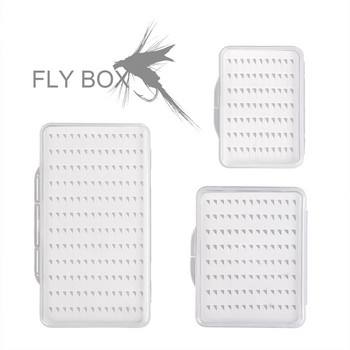 Διαφανές εξαιρετικά λεπτό Fishing Fly Box 3 μεγεθών Midge Nymph Flies Trout Fishing Hook Lures Boit Storage Box Case Container Tackle