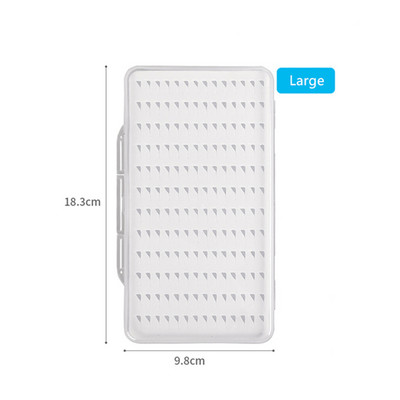 Διαφανές εξαιρετικά λεπτό Fishing Fly Box 3 μεγεθών Midge Nymph Flies Trout Fishing Hook Lures Boit Storage Box Case Container Tackle