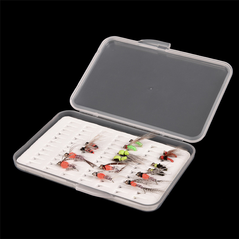 Διαφανές εξαιρετικά λεπτό Fishing Fly Box 3 μεγεθών Midge Nymph Flies Trout Fishing Hook Lures Boit Storage Box Case Container Tackle