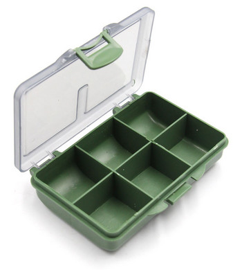 Пластмасови риболовни принадлежности за шаран Отделена малка кутия Монтаж и кутия за съхранение Органайзер Контейнер Отделения Кутия Инструменти за риболов на стръв