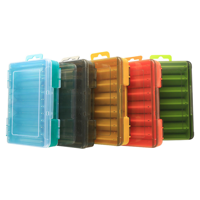 Кутия за риболов 12 отделения Калъф за съхранение на кука за примамка Двустранна водоустойчива Кутия за рибни принадлежности Контейнер за инструменти Аксесоари