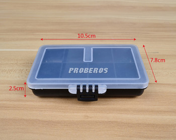 Качествена пластмасова кутия за риболовни принадлежности с 3 модела, смесен размер, прозрачна кутия за риболовни аксесоари с регулируеми разделители Кутия 2019