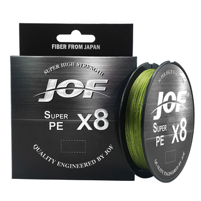JOF 8 Weaves Multifilament Fishing Line 150M 300M 500M 8 Strands Braided Fishing Line PE Line 15 20 30 40 50 60 80 100LB