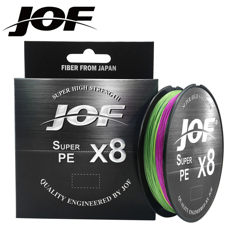 JOF 8 Weaves Multifilament Fishing Line 150M 300M 500M 8 Strands Braided Fishing Line PE Line 15 20 30 40 50 60 80 100LB