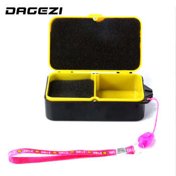 DAGEZI висококачествена ABS пластмаса Двуслойна примамка за стръв от земни червеи Кутия за риболовни принадлежности за шаран с щипка