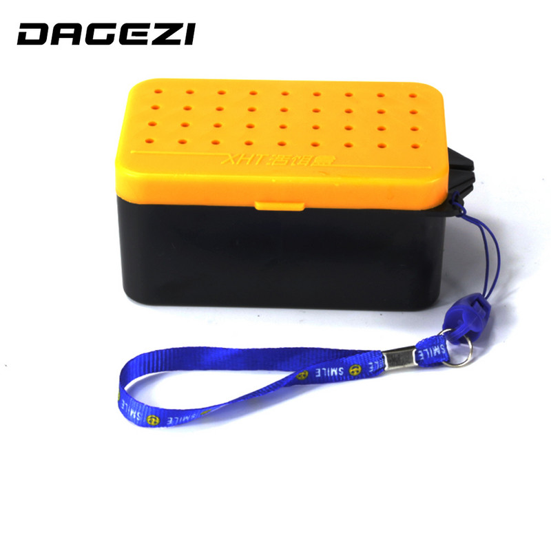 DAGEZI υψηλής ποιότητας ABS Πλαστικό διπλής στρώσης γαιοσκώληκας δόλωμα δόλωμα για κυπρίνος για είδη ψαρέματος κουτί με κλιπ