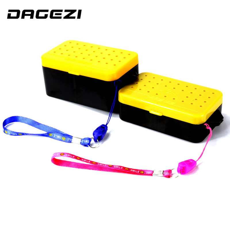 DAGEZI υψηλής ποιότητας ABS Πλαστικό διπλής στρώσης γαιοσκώληκας δόλωμα δόλωμα για κυπρίνος για είδη ψαρέματος κουτί με κλιπ