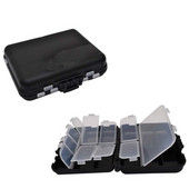 11,5*9,5*3,5 cm-es horgászhorog doboz, fekete, kiváló minőségű szerszámos doboz, műcsali horogtartó doboz, tárolóeszköz doboz horgászkiegészítő doboz