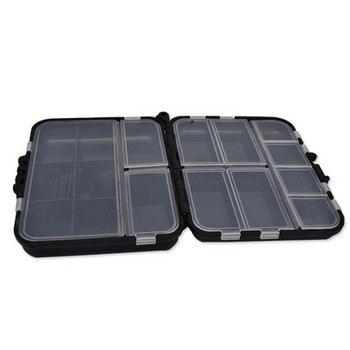 11,5*9,5*3,5 cm Кутия за риболовни куки Черна висококачествена кутия за инструменти Кутия за съхранение на примамки Кутии за куки за съхранение Кутия за принадлежности Кутия за риболовни принадлежности