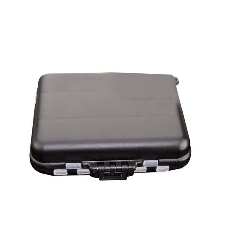 11,5*9,5*3,5 cm-es horgászhorog doboz, fekete, kiváló minőségű szerszámos doboz, műcsali horogtartó doboz, tárolóeszköz doboz horgászkiegészítő doboz