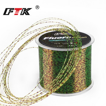 FTK 120m Invisible Fishing Line Speckle Fluorocarbon Coating Fishing Line 0,20mm-0,50mm 4,13LB-34,32LB Super Strong Spotted Line