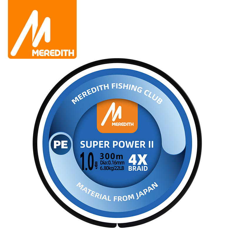 MEREDITH 4 haruga põimitud PE õngenöör 300M 15-80LB mitmekiuline sile õngenöör peibutussöödaks