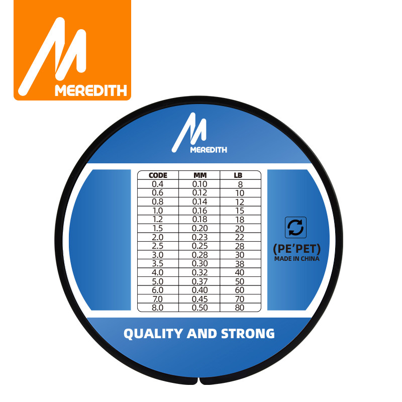 MEREDITH 4 haruga põimitud PE õngenöör 300M 15-80LB mitmekiuline sile õngenöör peibutussöödaks