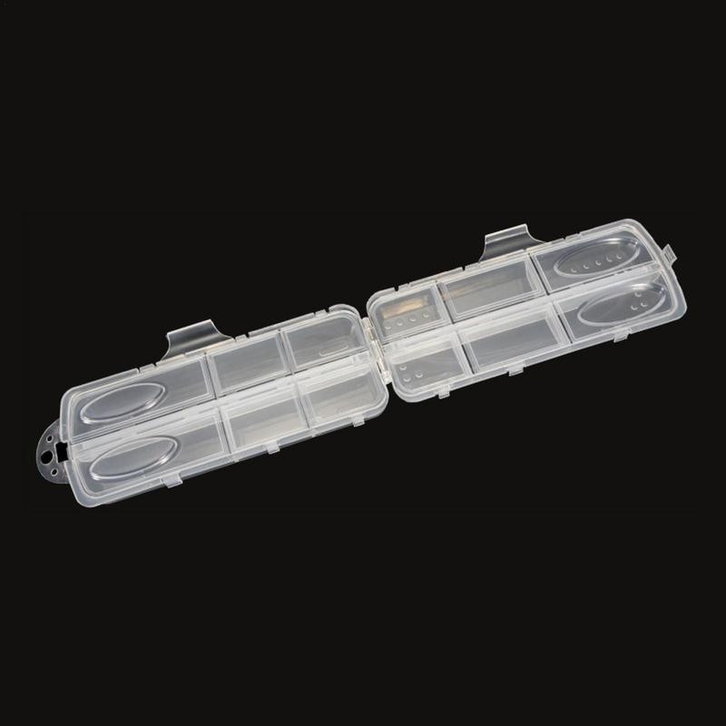 Кутия за органайзер за примамки 12 решетки Видима кутия за съхранение на мъниста Издръжливо отделение Контейнер за съхранение Органайзери за занаяти за такъми Инструменти