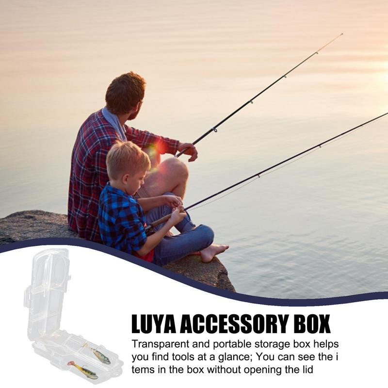 Кутия за органайзер за примамки 12 решетки Видима кутия за съхранение на мъниста Издръжливо отделение Контейнер за съхранение Органайзери за занаяти за такъми Инструменти