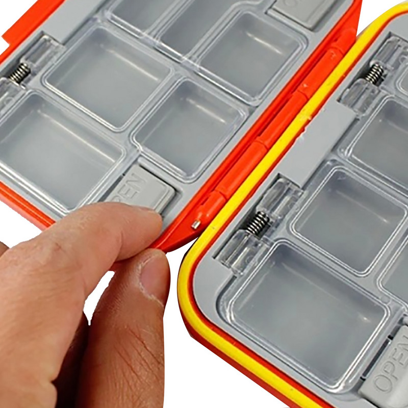 Φορητό κιβώτιο ειδών ψαρέματος 12 διαμερισμάτων Αδιάβροχο αδιάβροχο δόλωμα διπλής όψεως Θήκη αποθήκευσης Fly Fishing