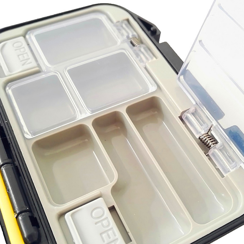 Φορητό κιβώτιο ειδών ψαρέματος 12 διαμερισμάτων Αδιάβροχο αδιάβροχο δόλωμα διπλής όψεως Θήκη αποθήκευσης Fly Fishing