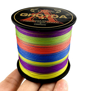 GHOTDA 300M 4 Strands 8 Strand Weaves PE Braided Fishing Line Multifilament for Carp Fishing