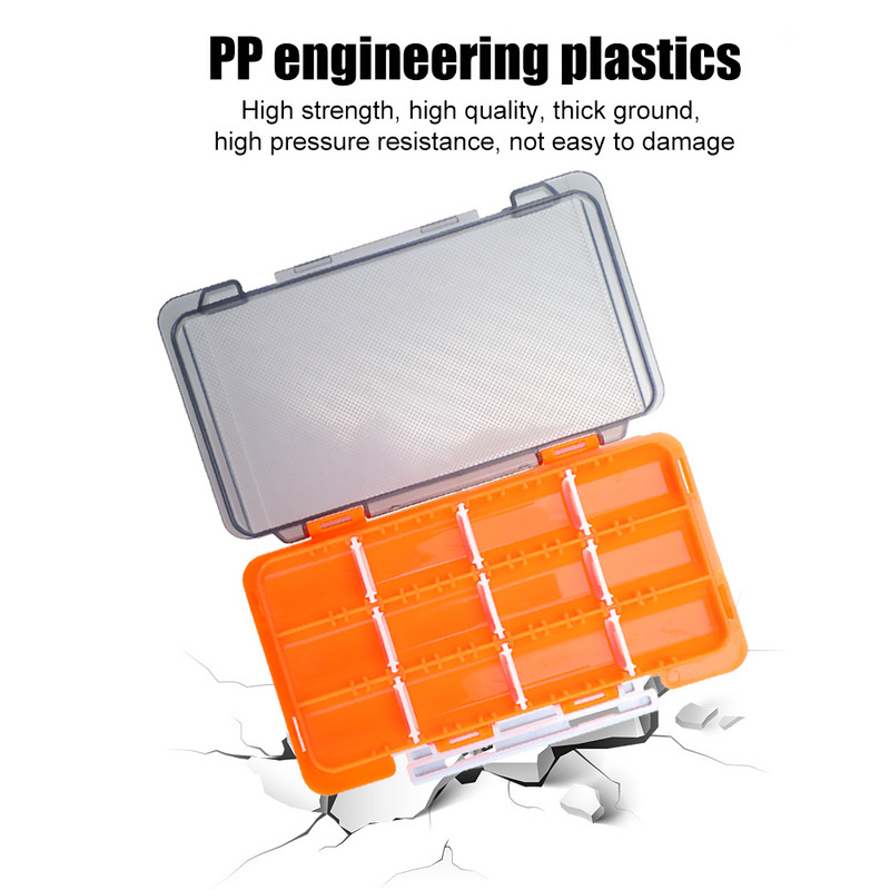 12 отделения Кутия за риболовна стръв Отделения Куфар за риболов Подвижни разделители Организатор за риболовни примамки Аксесоари за риболовни принадлежности