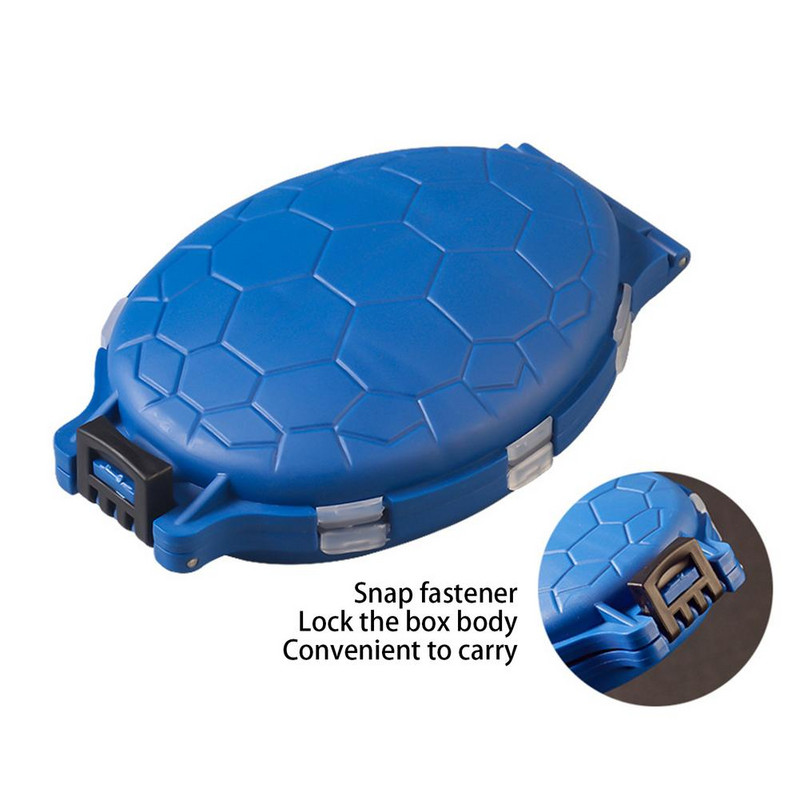 2 vnt Vėžlio formos žvejybos laikymo dėžutė Daugiaspalvė 12 skyrių žvejybos reikmenų priedų organizatorius