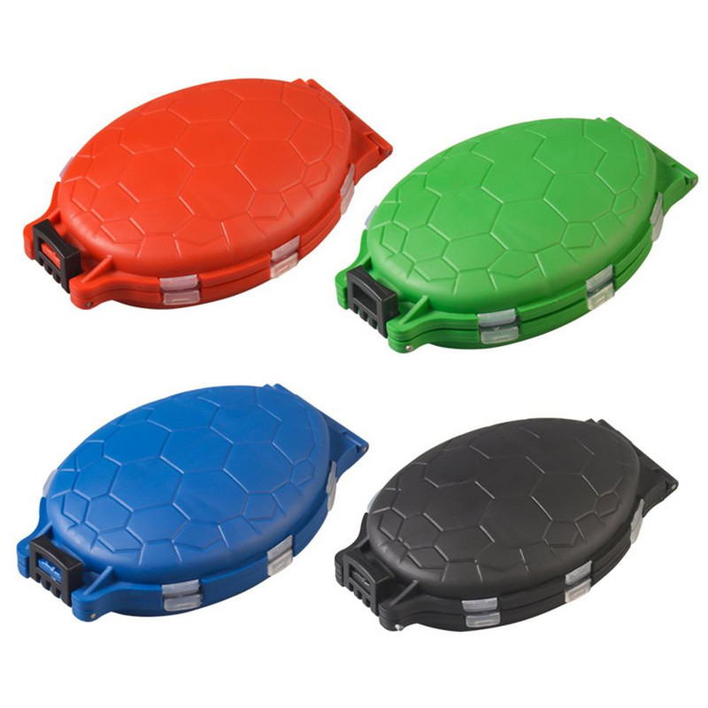 2 vnt Vėžlio formos žvejybos laikymo dėžutė Daugiaspalvė 12 skyrių žvejybos reikmenų priedų organizatorius