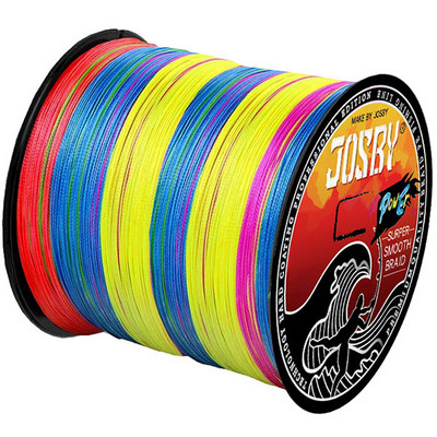 JOSBY 200M 300M 500M 1000M Πολύχρωμο 100% PE 4 Strands 8 Braided Wire Multifilament Japanese Line Fishing 10-90LB Weaves Cord