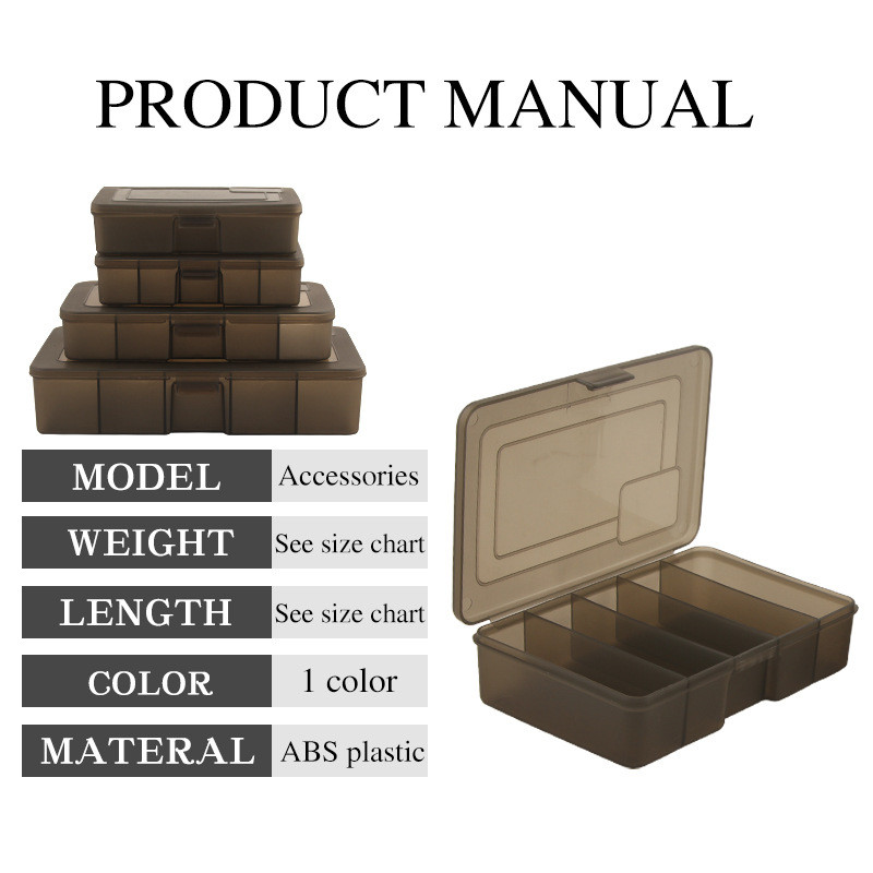 Püügitarvete kasti landihoidla 5 sektsiooniga Kahepoolne lahtine ümbris Tugevuskonteiner Söödad Aksessuaarid Pesca tööriistade komplekt