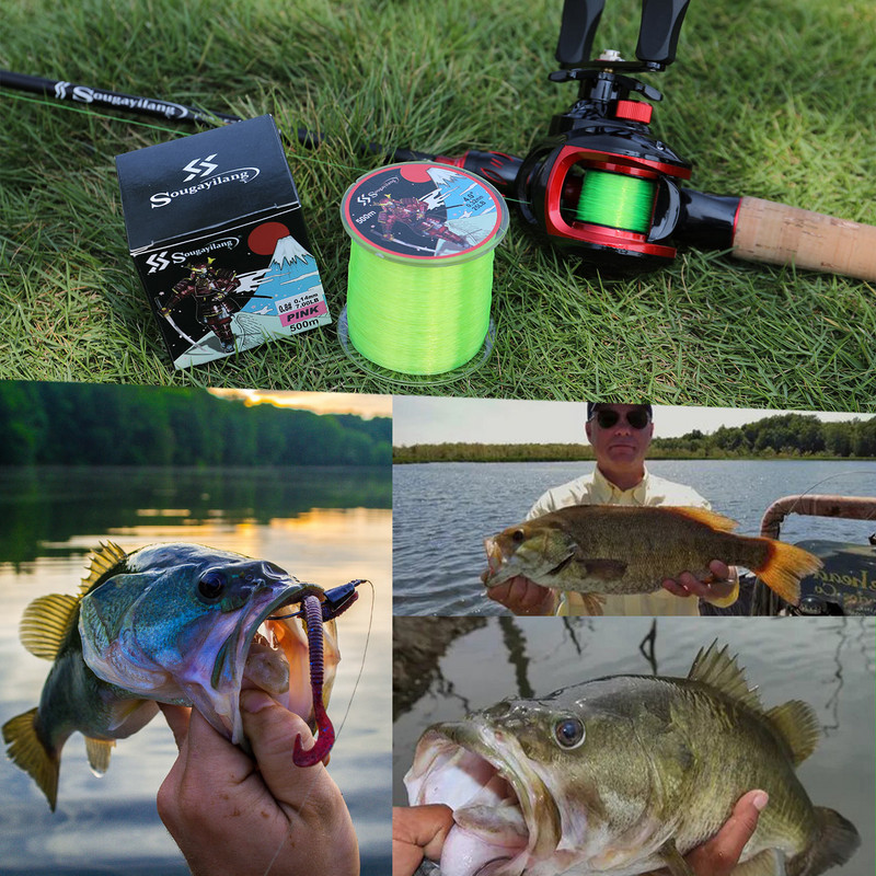 Sougayilang 500M nailoninis žvejybos valas 7,0-38lb Super Strong laikantis skaidrus sūraus vandens gėlo vandens рыбалка Pesca