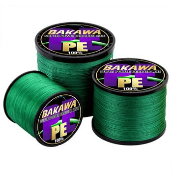 BAKAWA 300M до 1000M 8 нишки Супер силни 4 плетени риболовни въди PE Multifilament шнурове за риболов на шаран Телено въже кабел Pesca