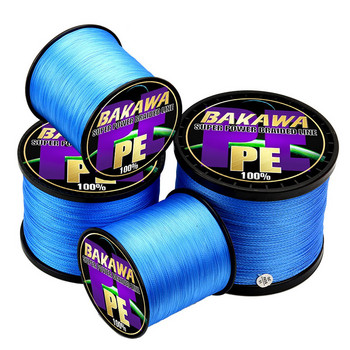 BAKAWA 300M до 1000M 8 нишки Супер силни 4 плетени риболовни въди PE Multifilament шнурове за риболов на шаран Телено въже кабел Pesca