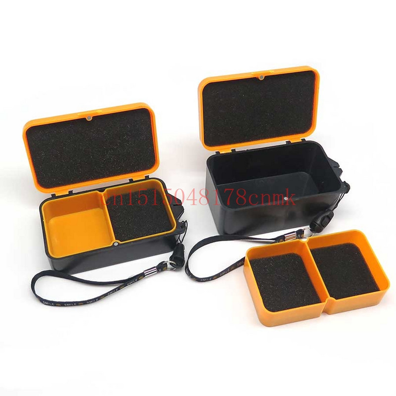 1 vnt sliekų masalų dėžutė geltonos žvejybos dėžutės plastikinės gyvo jauko dėžutės Fly jauko dėklas Žvejybos reikmenys