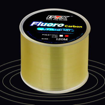 120M Fluorocarbon Fishing Line 0,14mm-0,5mm Strong 4,13LB-34,32LB Sinking Wire 1,88kg-15,6kg Carbon Fiber Leader Lure Quality