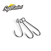 Supercontinent Barb Āķis Makšķerēšanas āķis liels gredzens Oglekļa tērauda Single Āķi piederumi Tārpu āķi ar lielām acīm Gredzens 20gab