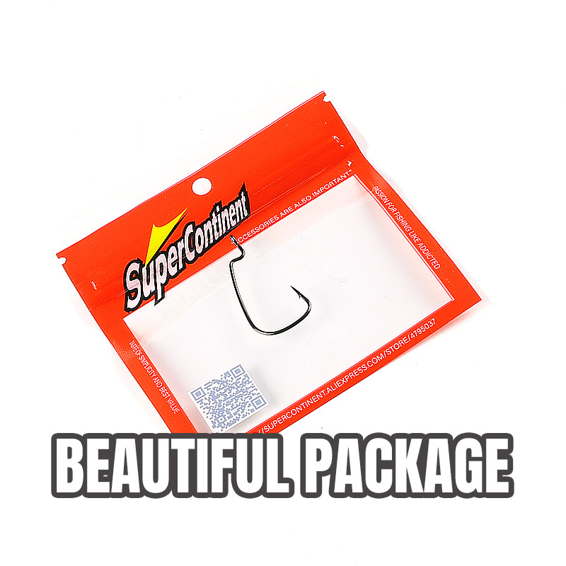 Superkontinenta nobīde ar lieliem gredzeniem Oglekļa tērauda kloķa āķi Āķi āķi tārpu āķi ar lielām acīm Gredzens 20gab.