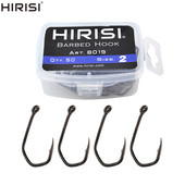 50 buc cârlige de pescuit la crap cârlige cu gheare ghimpate, acoperire PTFE, cârlige cu ochi din oțel inoxidabil cu conținut ridicat de carbon 8019