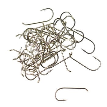 ICERIO 100PCS Nymphs Dry Wet Fly Tying Hook Down Eye 1X Long Shnk Στρογγυλή στροφή Πέστροφα Αγκίστρια ψαρέματος