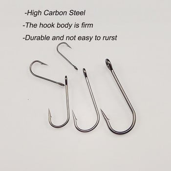 ESFISHING Fishing Barb hook Carbon Steel Single Hooks εργαλεία ψαρέματος For Soft Lure Worm Hooks