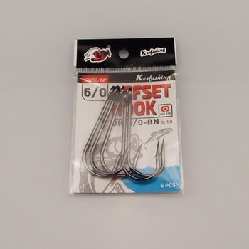 ESFISHING Fishing Barb hook Carbon Steel Single Hooks εργαλεία ψαρέματος For Soft Lure Worm Hooks