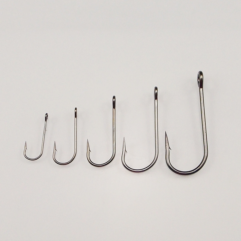 ESFISHING Cârlig cu barb de pescuit, cârlige unice din oțel carbon, echipament de pescuit pentru cârlige cu vierme cu momeală moale