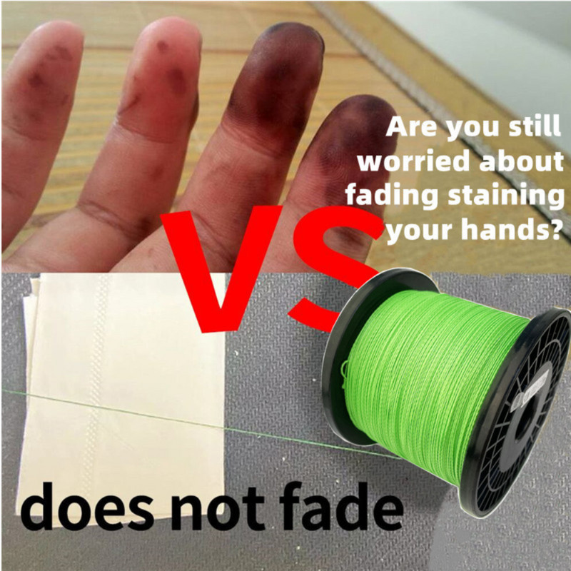 Πλεκτή πετονιά PE 100M 300M Color Never Come Off Red 4 Strands Thread Fishing Cord 2-100LBS 0,06-0,55mm Super Rope Sea