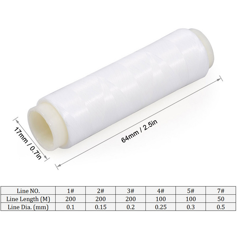 200M 4tk Kõrge tõmbetugevusega elastne polüester söödapooli kalapüügi niit Merepüügi õngepeibutis õngehoidja tarvikud