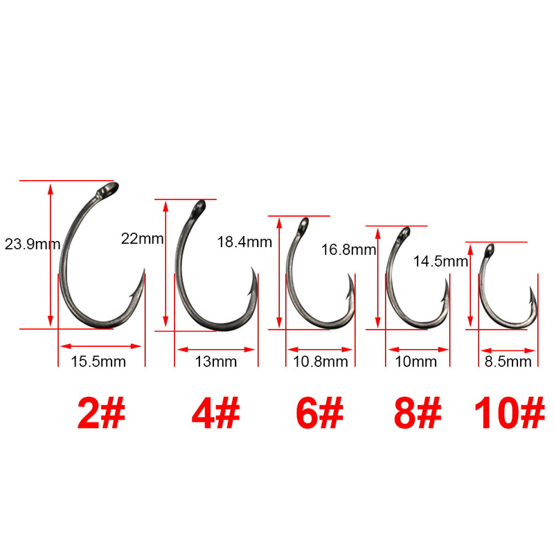 15 vnt PTFE dengtas daug anglies nerūdijančio plieno spygliuotas žuvies kabliukas su akimi X503 žvejybos priedai
