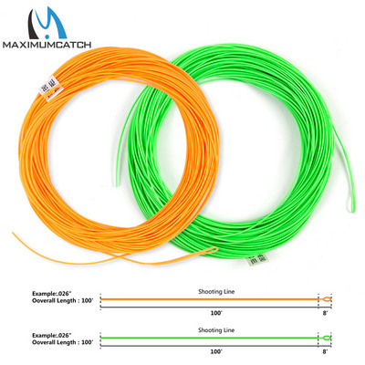 Maximumcatch Floating Fly Shooting Line Linie de alergare cu buclă frontală 0,026`` 0,034`` 0,037`` 0,042``