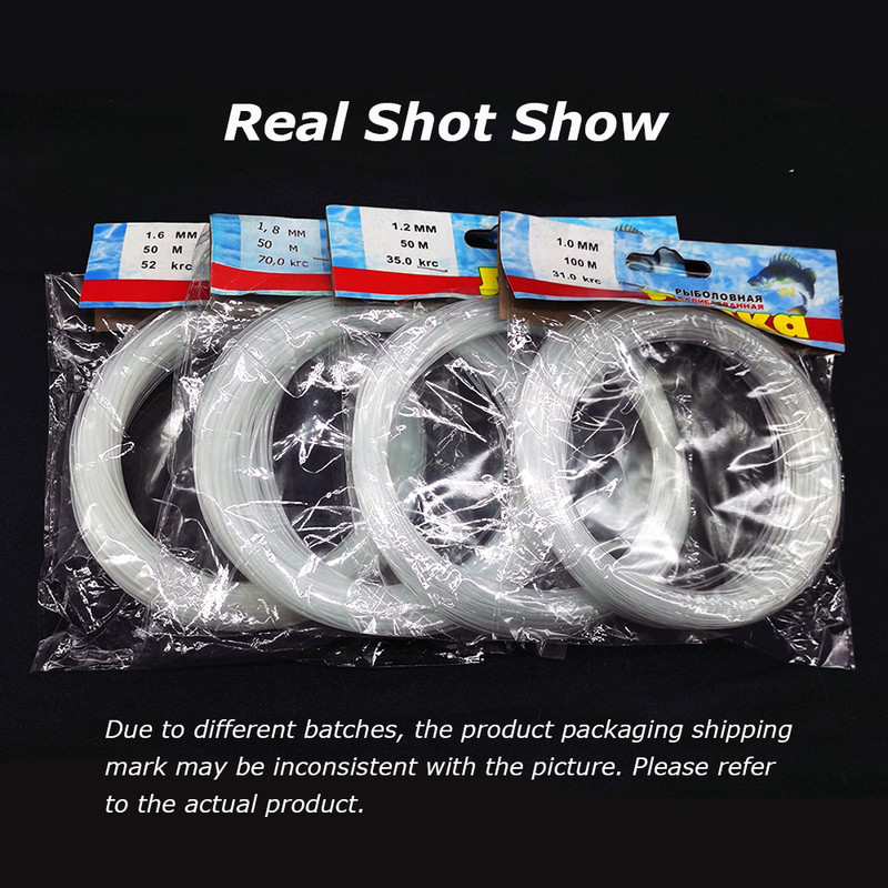 Didelio dydžio žvejybos valas permatomas ypač storas nailoninis jūrinės žvejybos valas, skersmuo Φ1,0 mm - Φ2,5 mm skersmens žvejybos įranga