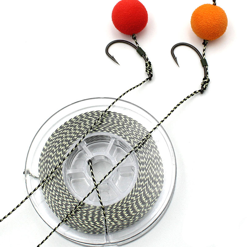 20 m karpių žūklės valas Minkštas karpių vielinis kablio jungtis, žalias 8 vijų nepadengtas pynimo valas, skirtas plaukų įtaiso žvejybos terminalo reikmenims