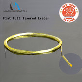 Maximumcatch 5pc 9ft/15ft Flat Butt Leader 3/4/5X Fully Clear Yellow with Clear Tip Fly Fishing Leader Line