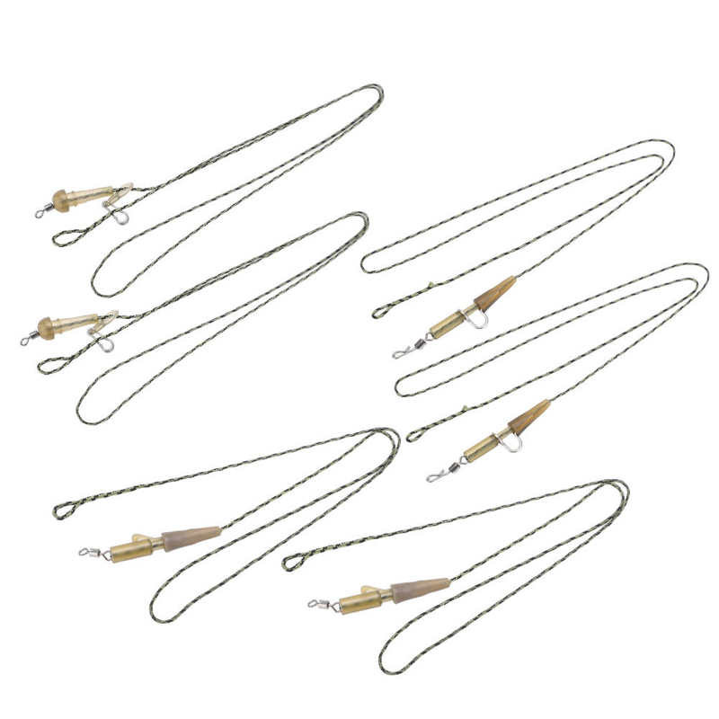 4 бр. Риболовни принадлежности Leadcore Carp Leader Сменяеми хибридни камуфлажни Leadcore Leaders Carp Fishing Core Leader за европейски риболов