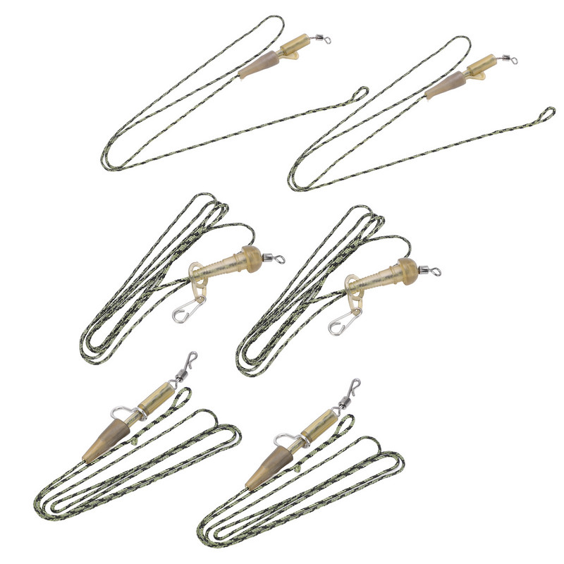 4 бр. Риболовни принадлежности Leadcore Carp Leader Сменяеми хибридни камуфлажни Leadcore Leaders Carp Fishing Core Leader за европейски риболов