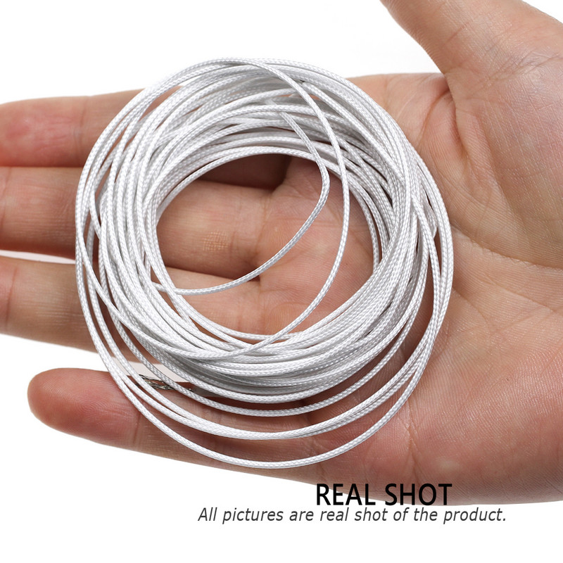 Bimoo 10M 90/120/150LB ülitugev PE punutud roostevabast terasest traadist südamiku abistav jigging konks õngenööri abijuhe valge punane